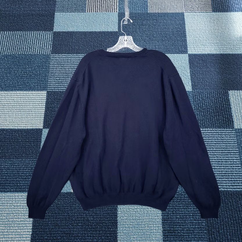Vintage Chatham Road Sweater Mens XL Navy Blue Argyle V Neck Pullover Cashmere Blend 90s Classic Size US XL / EU 56 / 4 - 1 Thumbnail