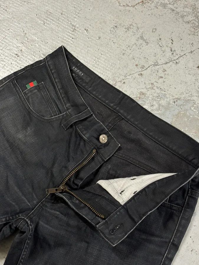 Gucci SS2007 Gucci Black Denim Contemporary Jeans Size US 30 / EU 46 - 9 Thumbnail