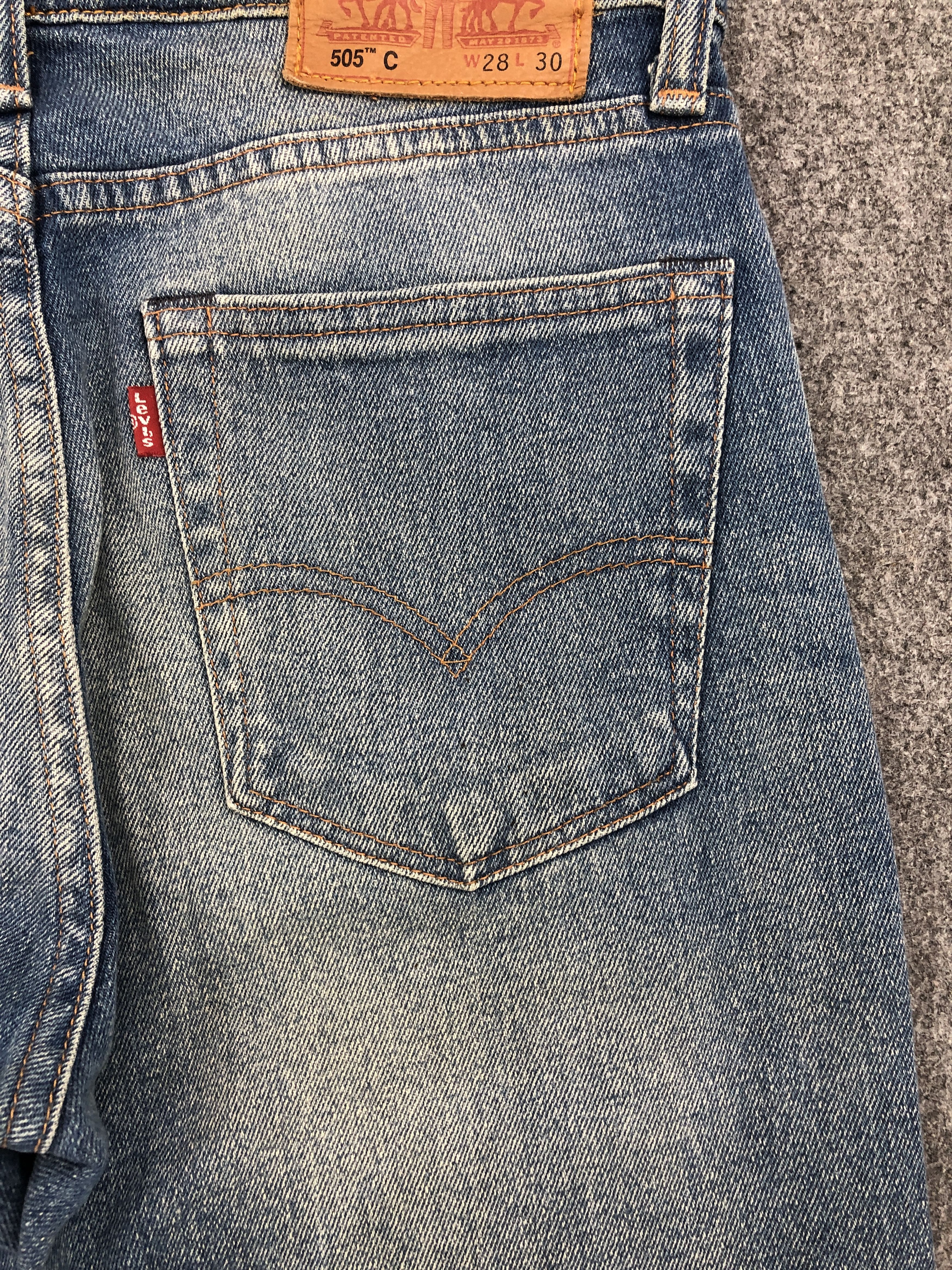 Levi's Vintage Levis 505 C Faded Blue Jeans 29x28.5 S0016 Size US 29 - 8 Thumbnail