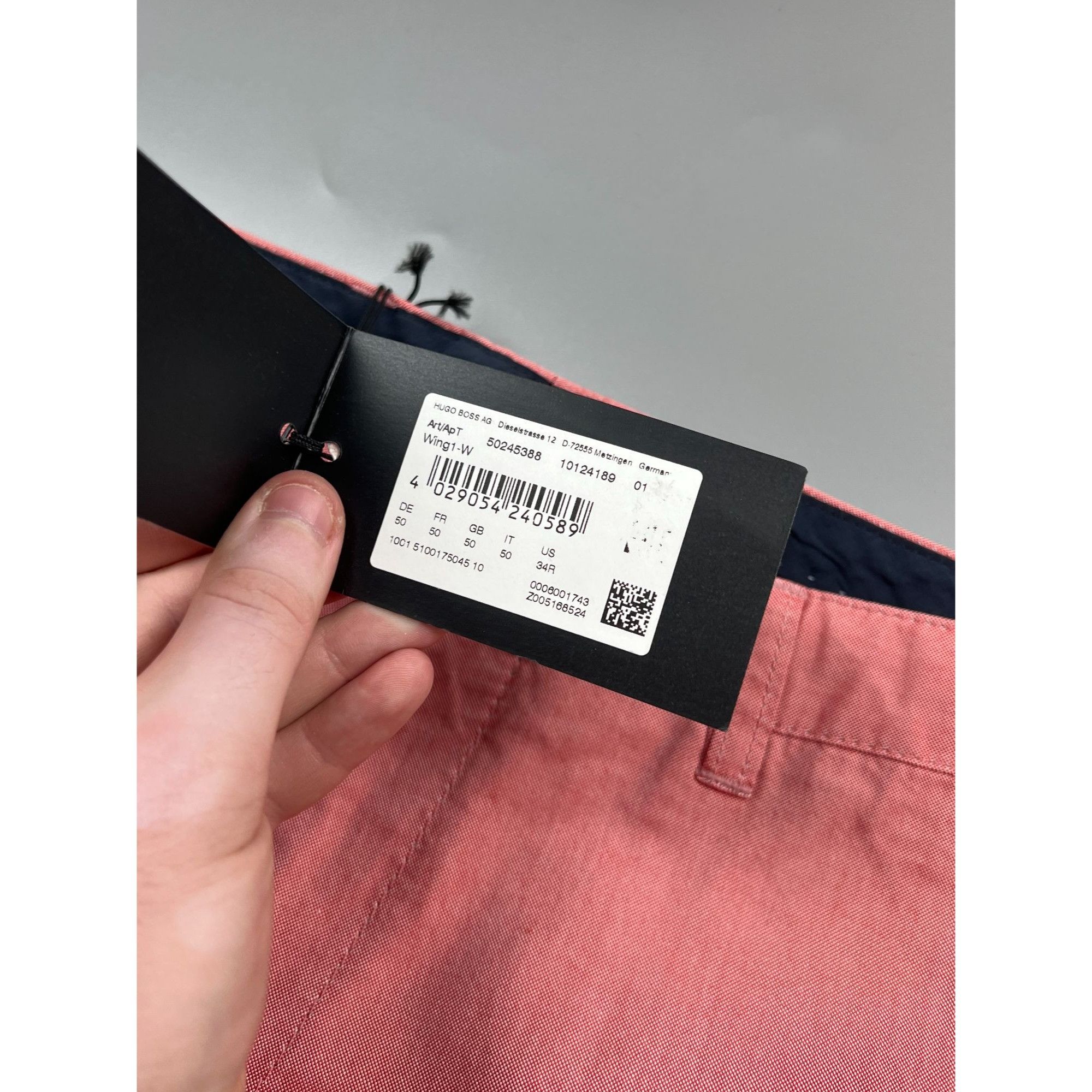 Hugo Boss Hugo Boss Pink Cotton Chino Pants (Y0825) Size US 34 / EU 50 - 4 Thumbnail