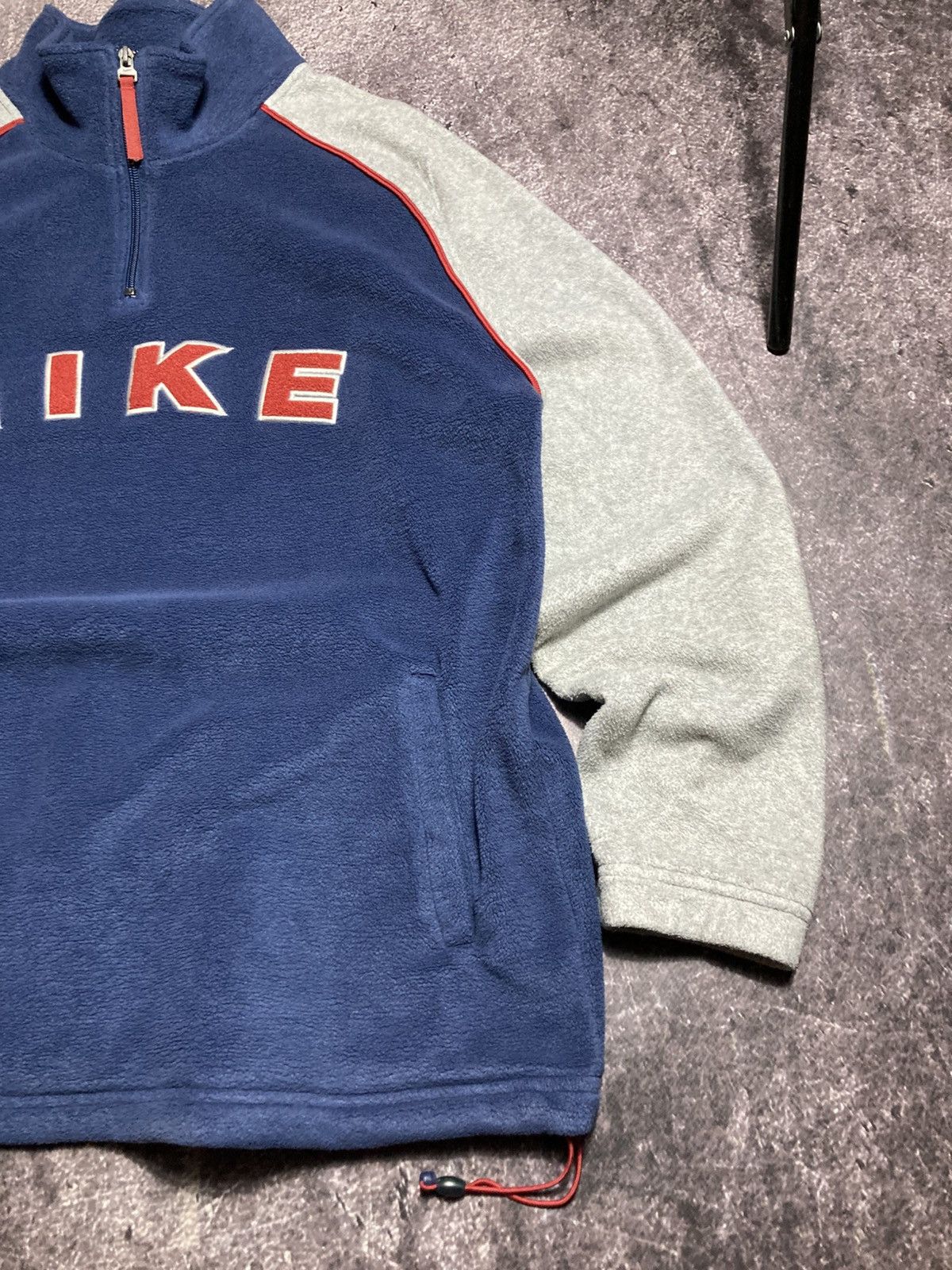 Vintage Vintage Nike Spellout Half Zip Fleece Pullover Mens L Blue Size US L / EU 52-54 / 3 - 3 Thumbnail