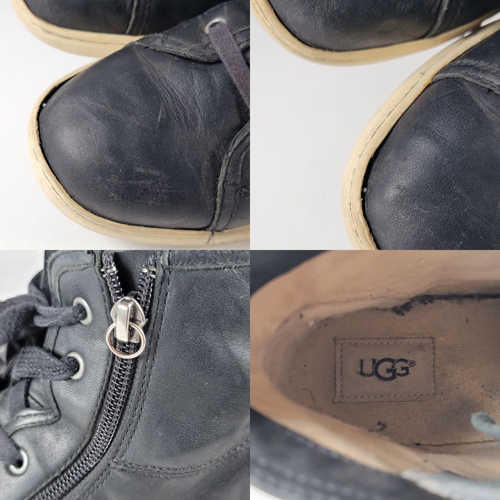 Ugg UGG Shoes Blaney Trainers High Top Sneakers Black Lace Up Women 11US/42EU Casual Walking Leather Upper Breathable Comfort Size L / US 10 / IT 46 - 9 Thumbnail