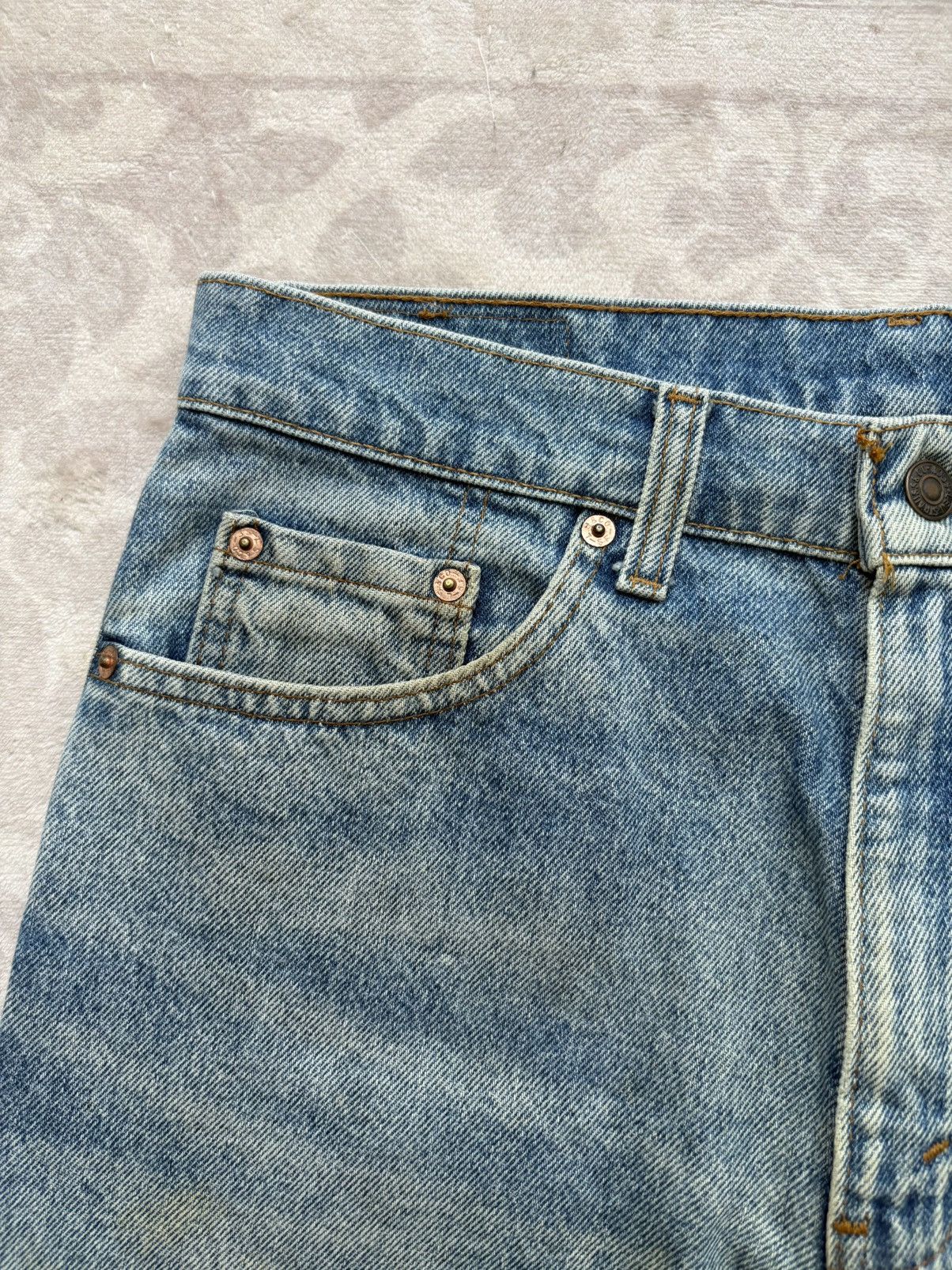 Levi's Vintage Clothing 90’s Levi's 510 Stone Washed/Light Indigo Denim Jeans Size US 32 / EU 48 - 7 Thumbnail