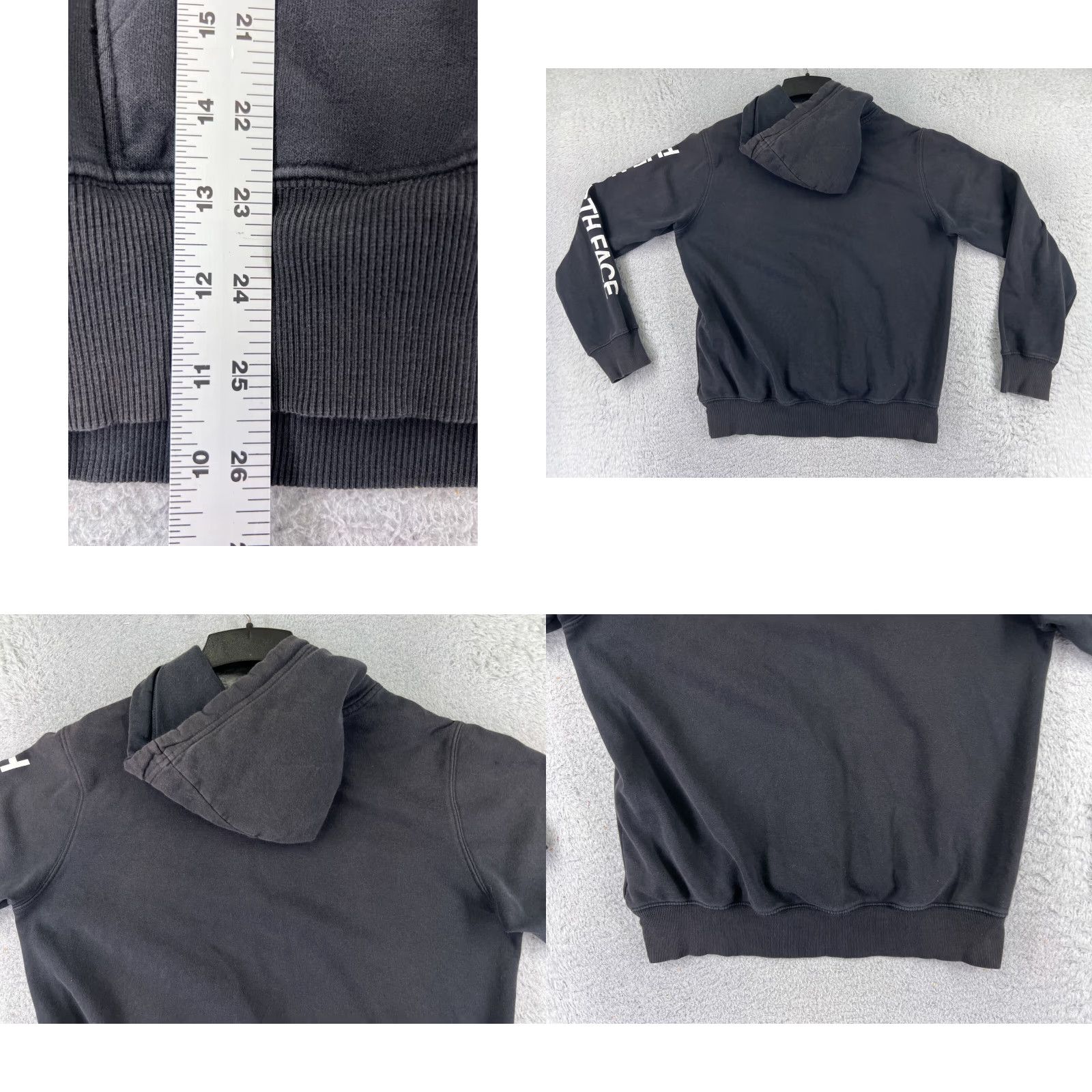 The North Face The North Face Hoodie Adult Medium Gray White Pullover Cotton Blend Sweatshirt Crew Neck Logo Hooded All Seasons Regular Men Size US M / EU 48-50 / 2 - 9 Thumbnail