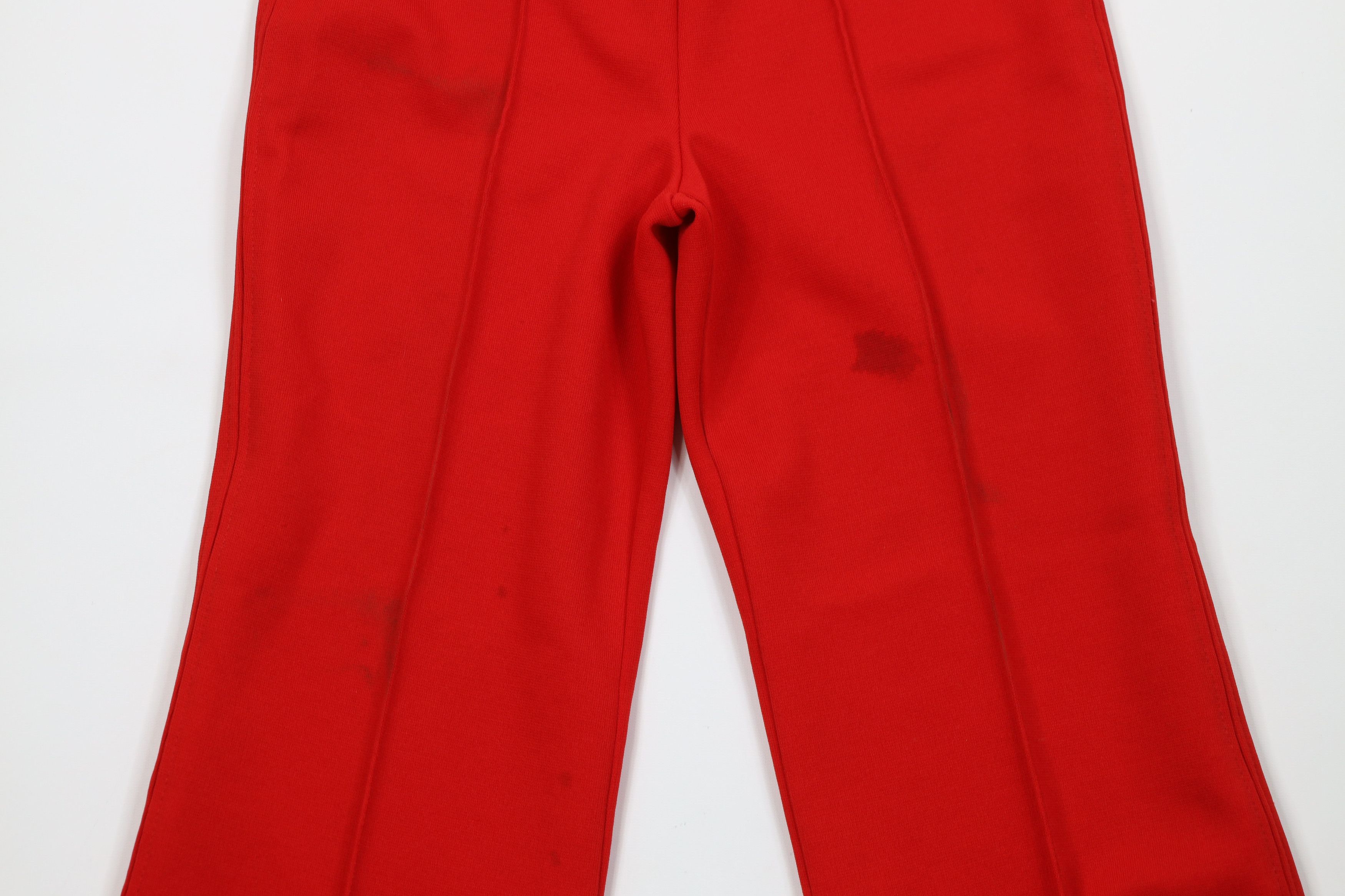 Vintage Vintage 70s Streetwear Knit Bell Bottoms Pants Red USA Size 32" / US 10 / IT 46 - 3 Thumbnail