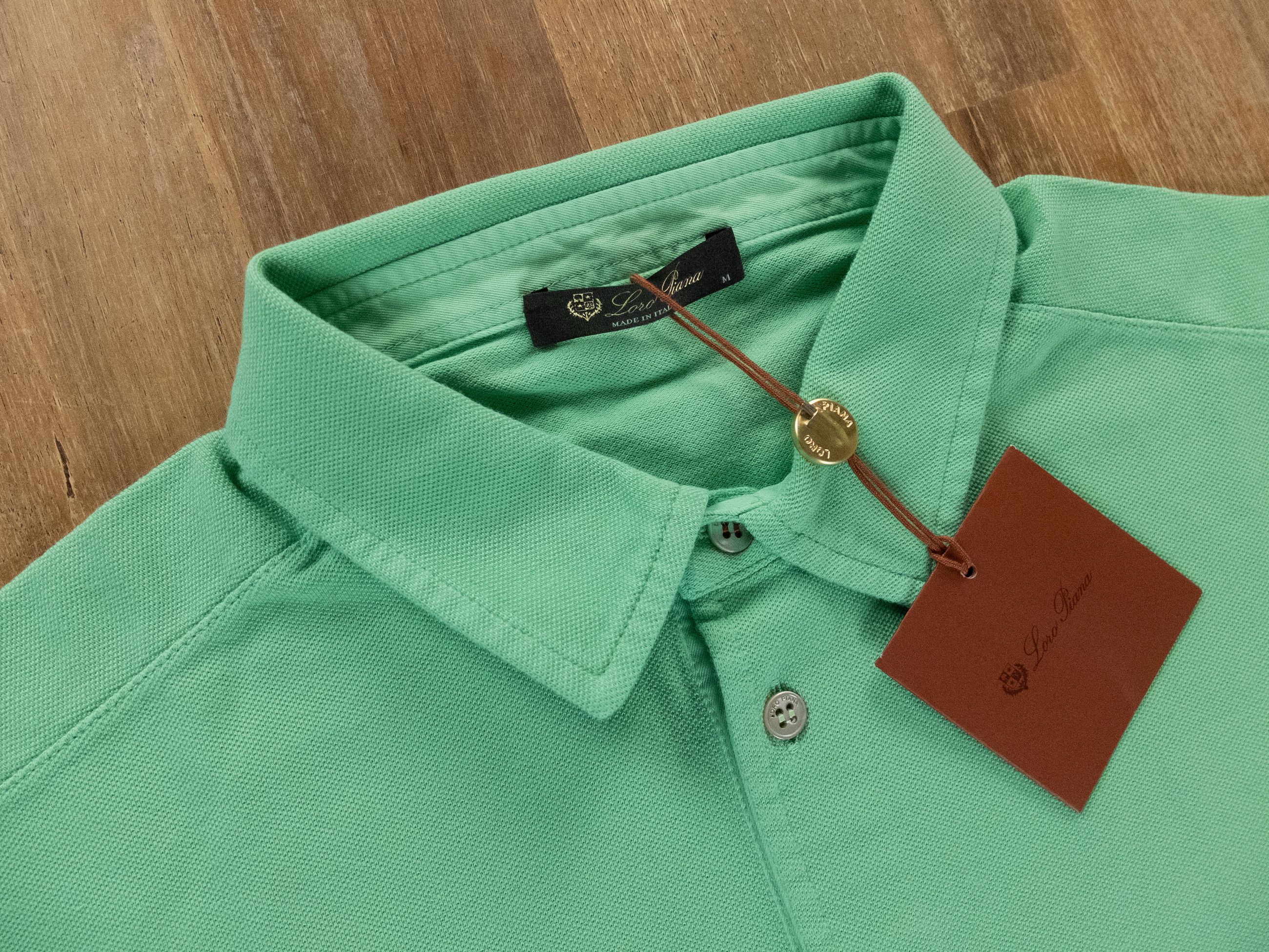 Loro Piana LORO PIANA solid green pique cotton polo shirt Medium NWT Size US M / EU 48-50 / 2 - 3 Thumbnail