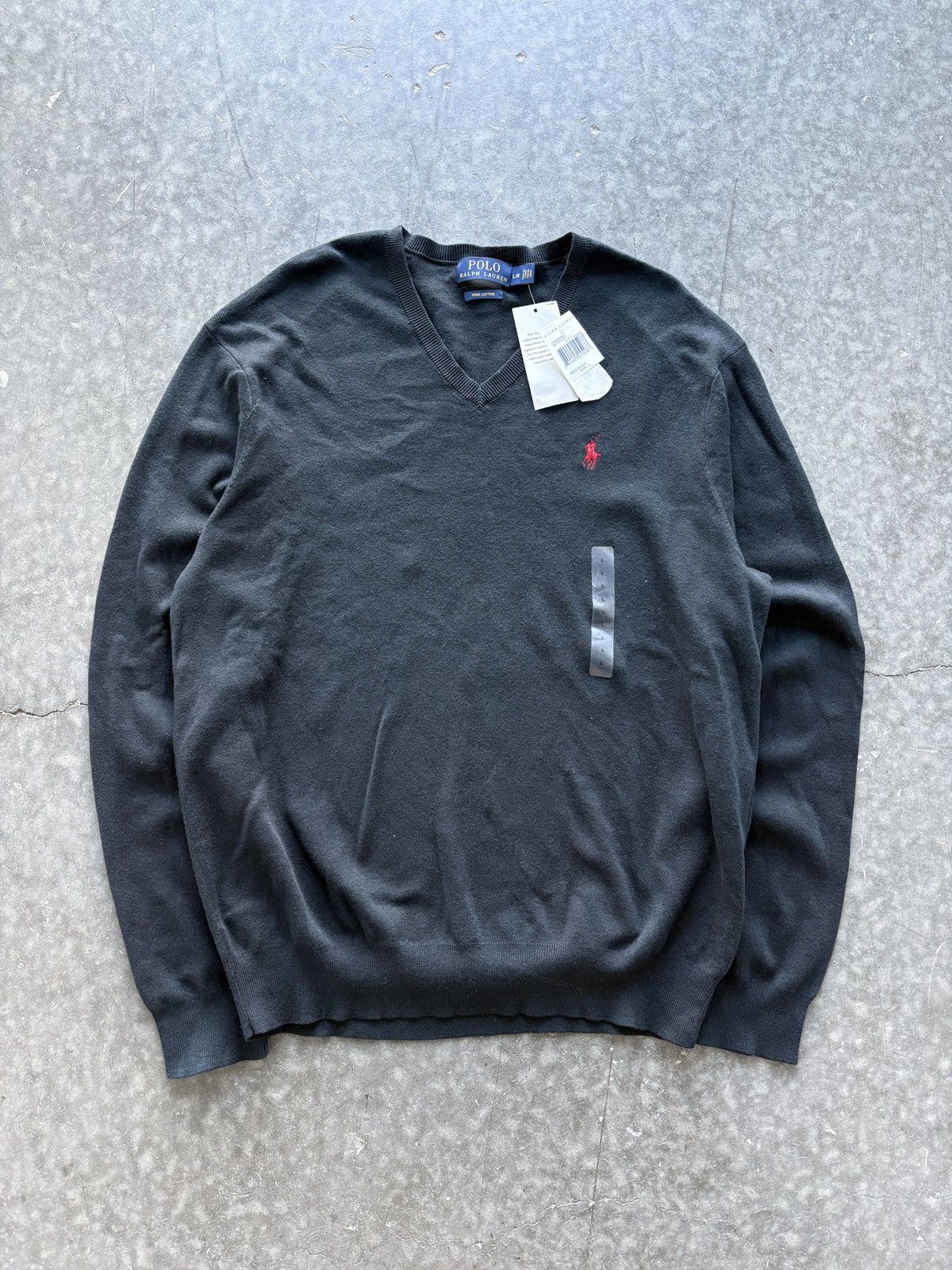 Polo Ralph Lauren NWT Polo Ralph Lauren Pima Cotton V Neck Sweater Size US L / EU 52-54 / 3 - 1 Thumbnail