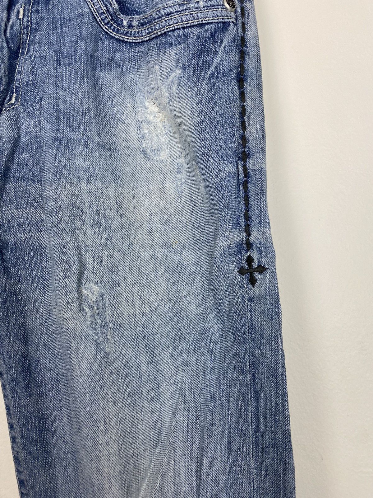 Affliction × Vintage Y2K Crazy Affliction Denim Jeans Grail Size US 33 - 4 Thumbnail