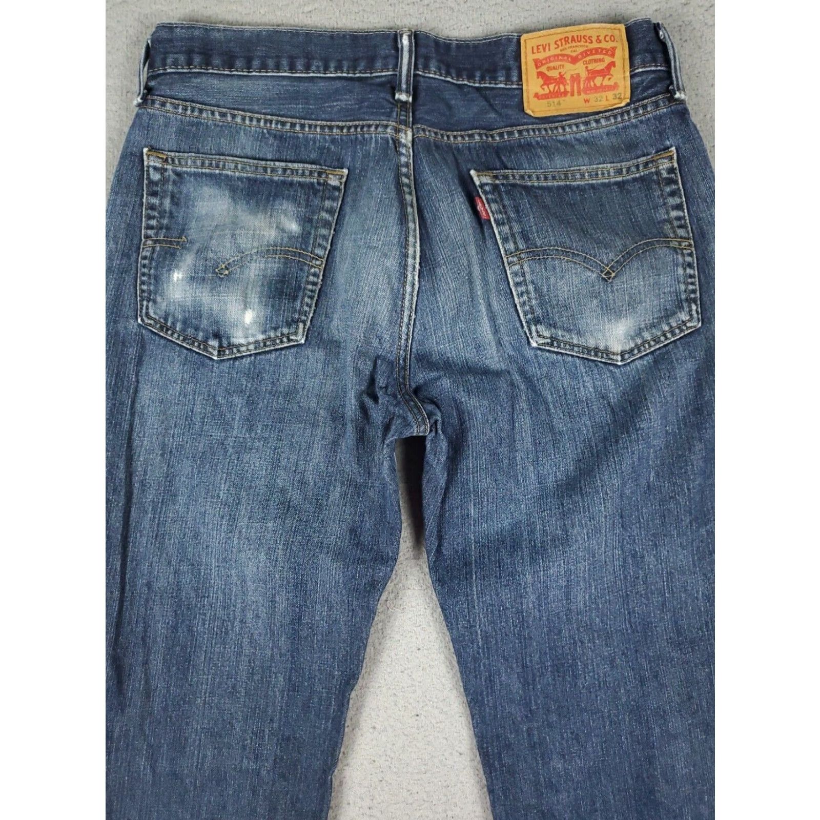 Levi's Levis Mens 514 Blue Straight Leg Denim Jeans 32x32 Size Extra Large XL Casual Size US 32 / EU 48 - 7 Thumbnail
