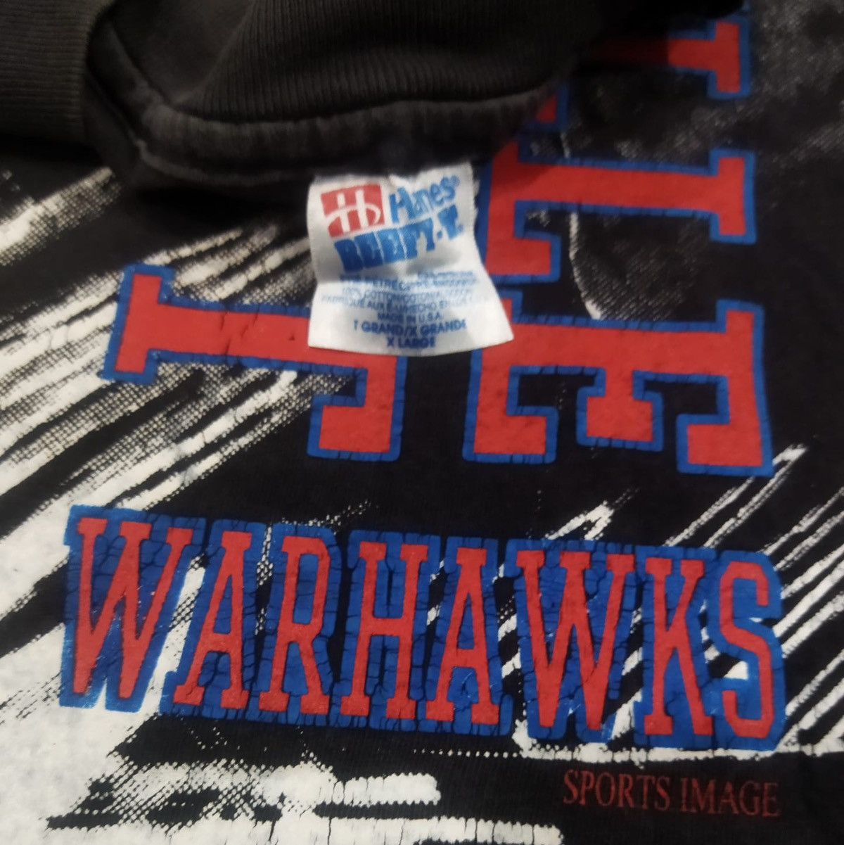 Vintage Vintage 90s Warhawk La Moille Walnut All Over Print Tee Size US XL / EU 56 / 4 - 3 Thumbnail