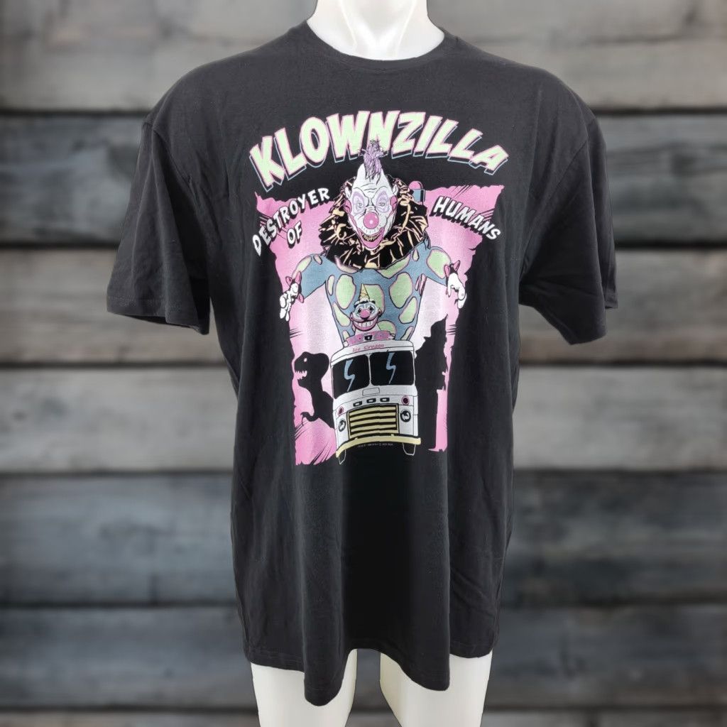Vintage Killer Klowns KLOWNZILLA Black MENS T-Shirt XL Size US XL / EU 56 / 4 - 1 Thumbnail