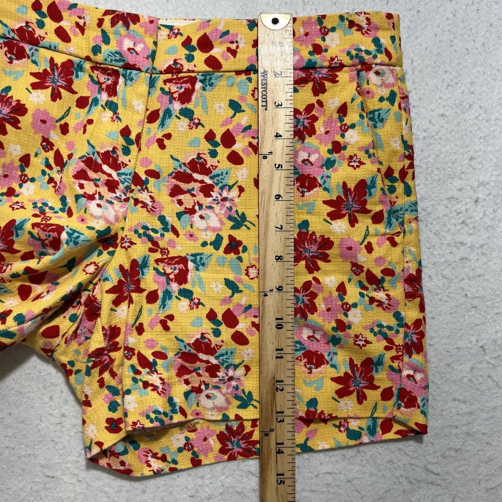 J.Crew J. Crew Yellow Floral 5" Inseam Colorful Knit Zip + Clasp Size 28" / US 6 / IT 42 - 10 Thumbnail