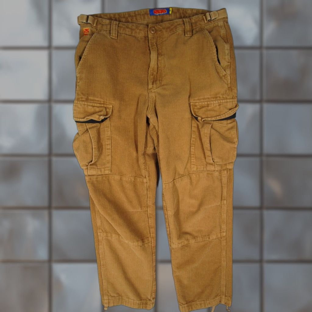Empyre Empyre Mens Pants 32 Brown Relaxed Cargo Corduroy Streetwear 32x28 Mens Size US 32 / EU 48 - 1 Thumbnail