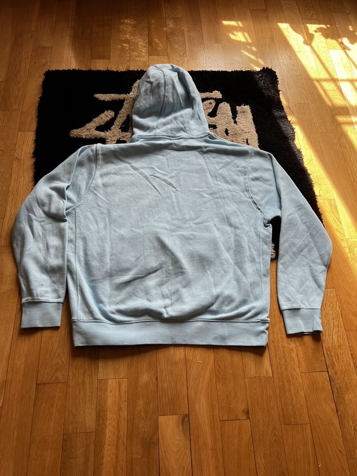 Nike × Vintage Vintage Nike Hoodie Sky Blue Small Swoosh Size Large Size US L / EU 52-54 / 3 - 4 Thumbnail