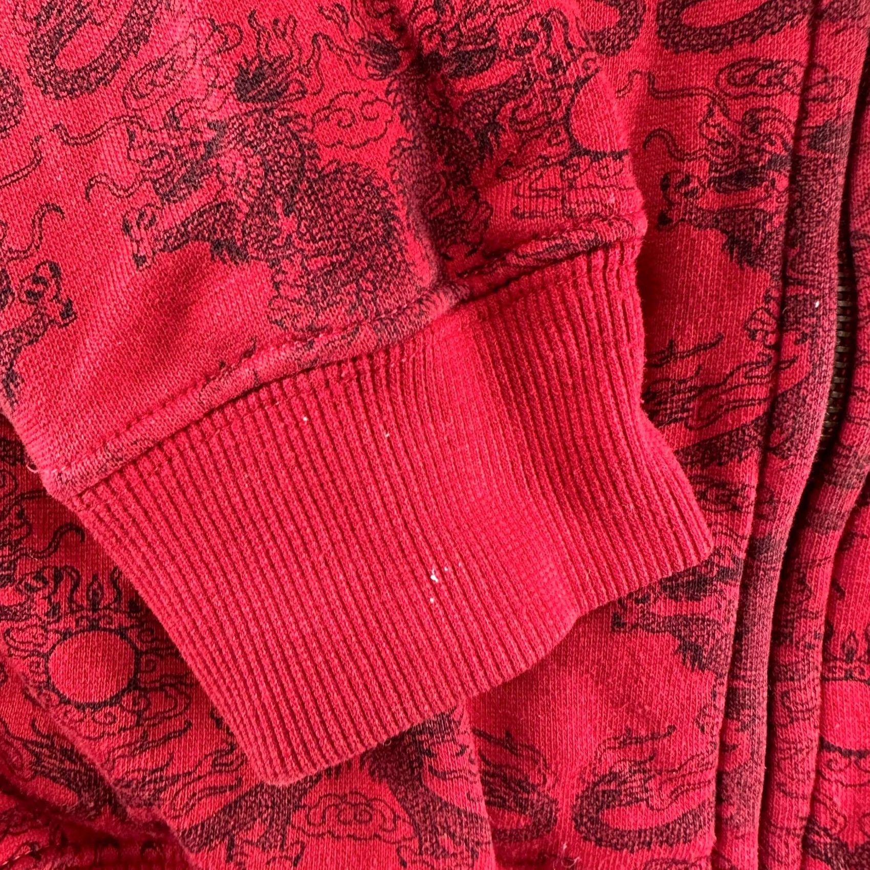 Vintage VINTAGE Silver Point Hoodie Boys M Red Full Zip Dragon AOP 90s Skater Y2K Size US M / EU 48-50 / 2 - 5 Thumbnail
