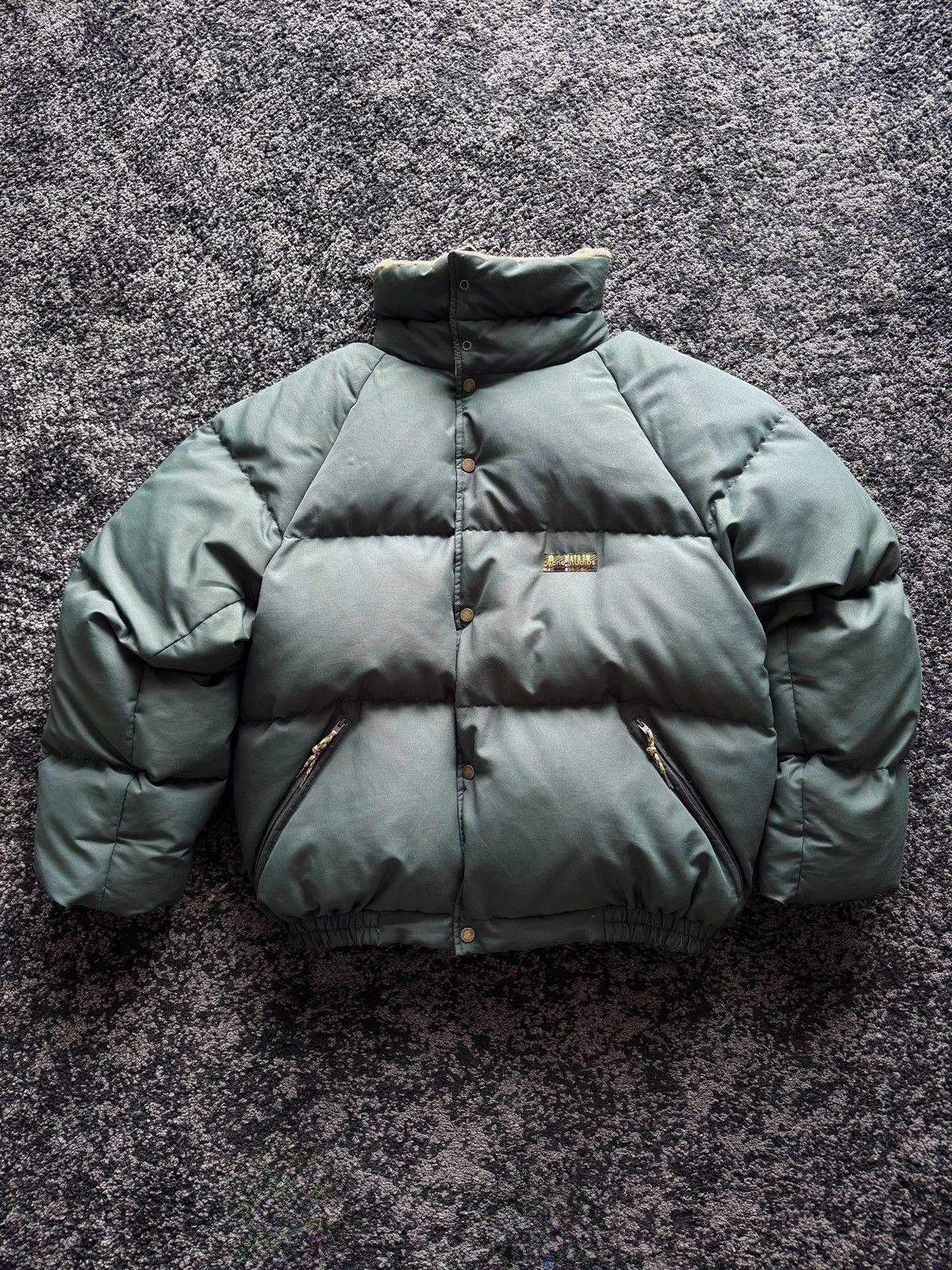 Acne Studios oversized puffer jacket in green