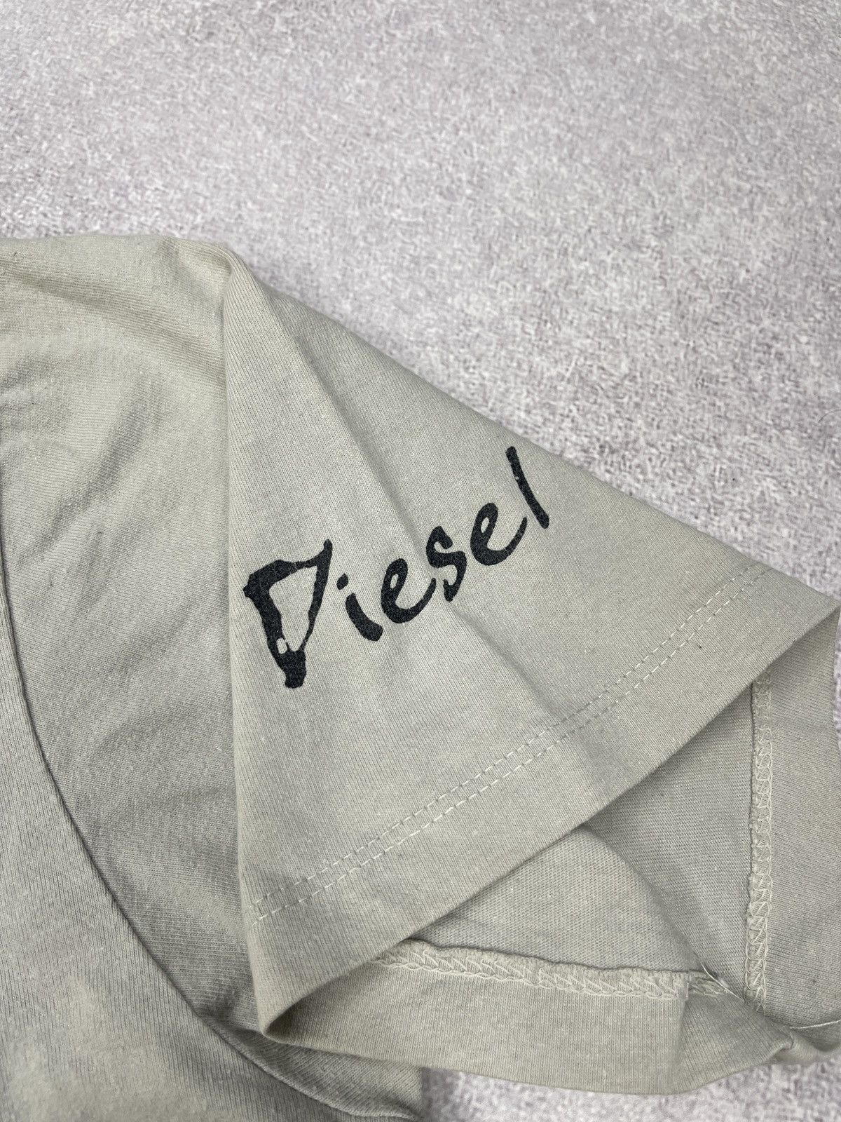Diesel Vintage Diese Big Double Logo T Shirt Grey Size L Size US L / EU 52-54 / 3 - 6 Thumbnail
