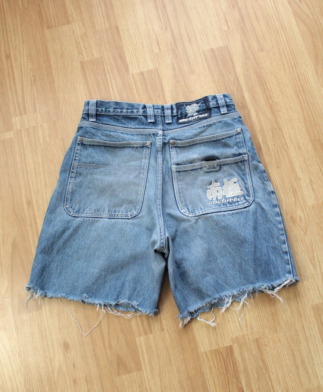 Southpole 🔥 Crazy Y2K Polar Co Southpole Logo Denim JNCO Skate Shorts Size US 32 / EU 48 - 1 Thumbnail