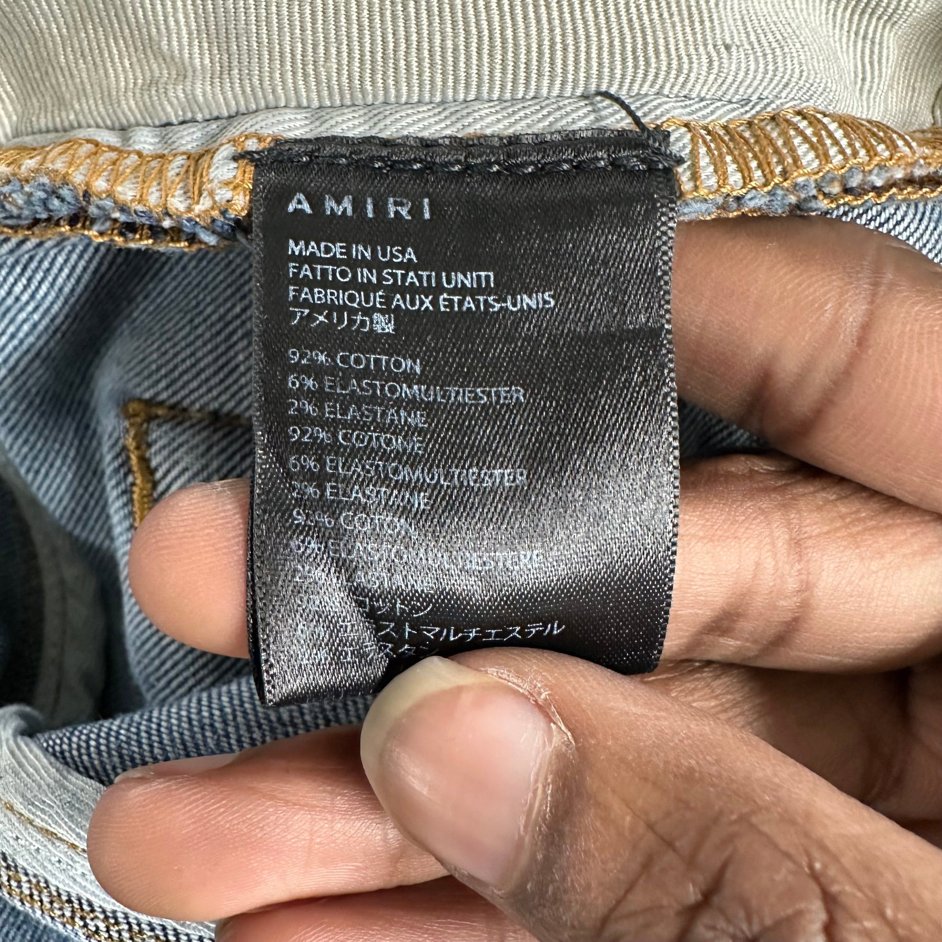 Amiri Amiri Plain Blue Denim Jeans Sz 32 Size US 32 / EU 48 - 5 Thumbnail