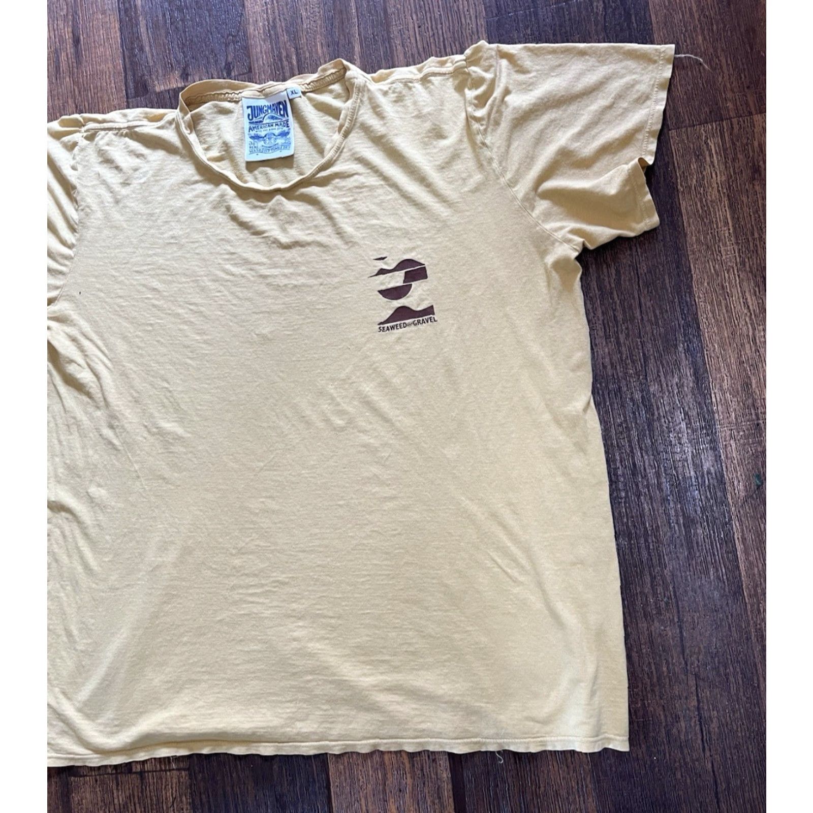 Jungmaven Jungmaven T-Shirt Yellow Seaweed and Gravel XL Womens Hippie Boho USA City Shirt Size XL / US 12-14 / IT 48-50 - 5 Thumbnail