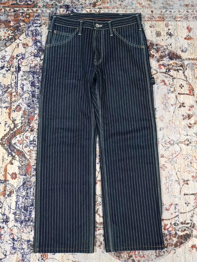 Iron Heart Iron Heart Wabash discharge striped jeans, blue dyed lumbe Size US 31 - 2 Thumbnail