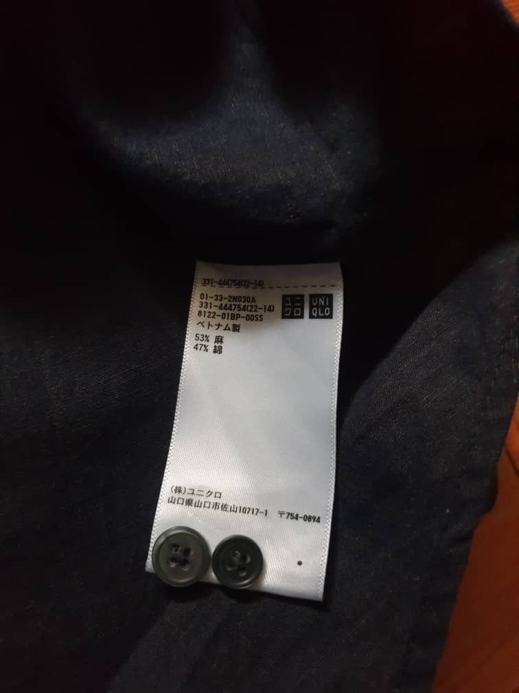 Japanese Brand Uniqlo mandarin collar blue shirt Size US XL / EU 56 / 4 - 3 Thumbnail