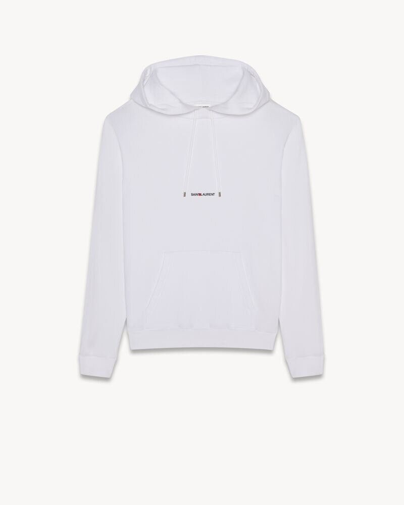 Saint Laurent Paris o1bcso1str1024 Rive Gauche Hoodie in White Size US XS / EU 42 / 0 - 1 Thumbnail