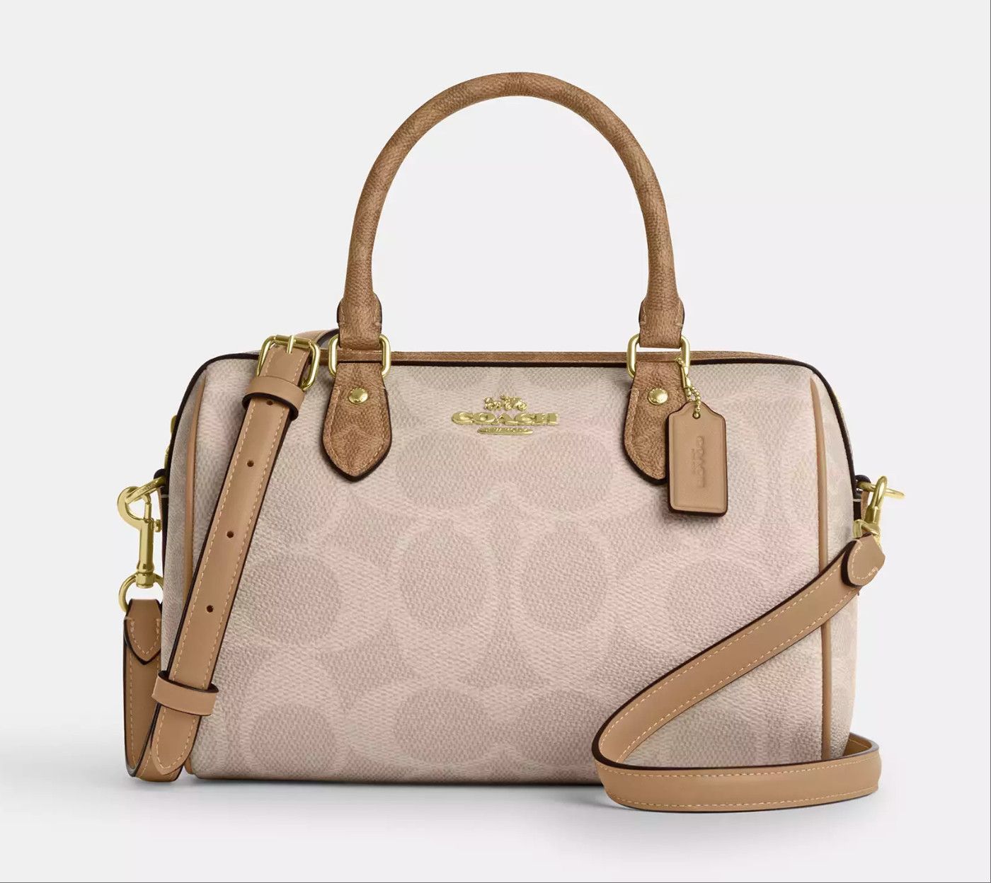 Coach Rowan Satchel Bag In Blocked Signature Canvas CY679 Size ONE SIZE - 10 Thumbnail
