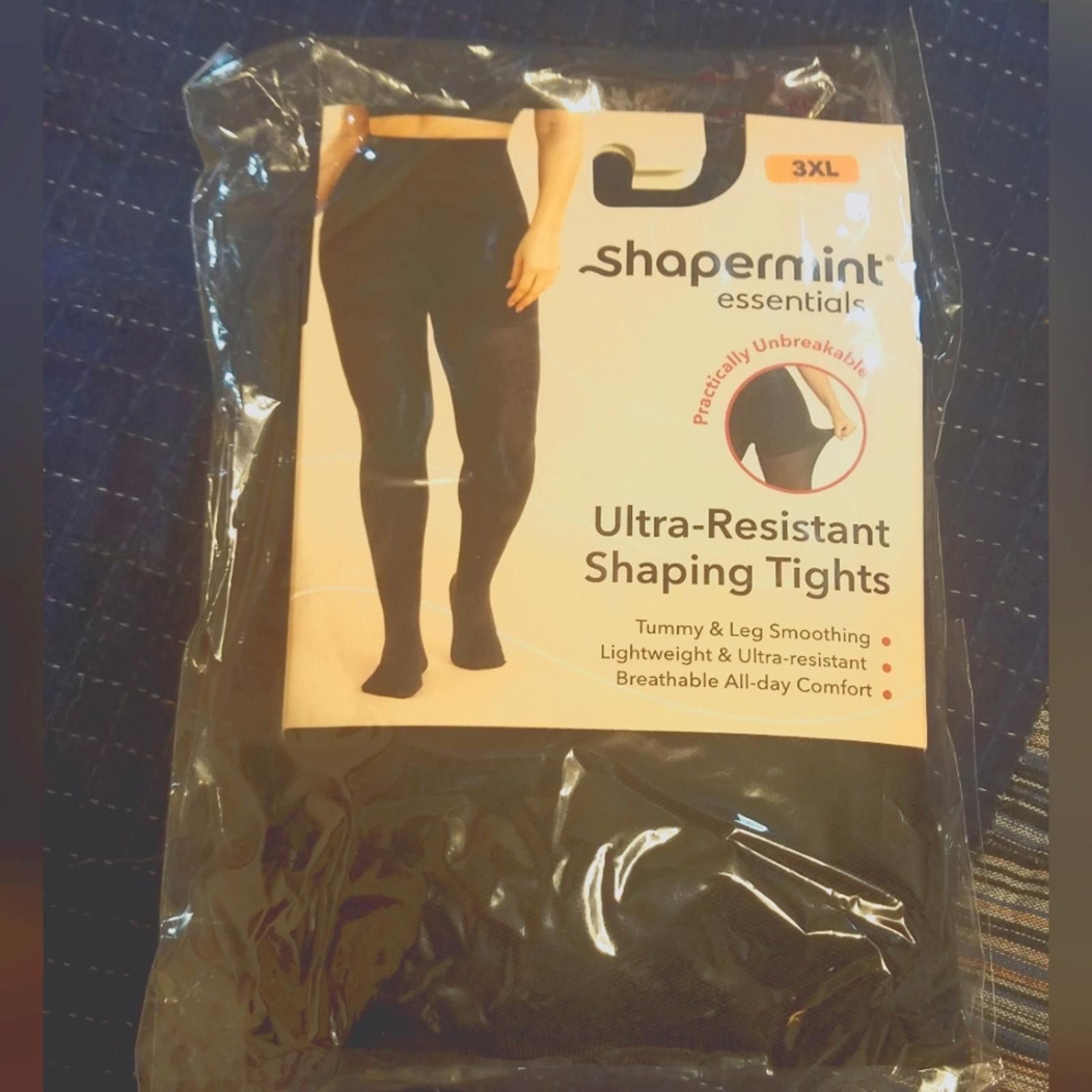 Designer NWT Shapermint Black Shaping Tights 3XL Size ONE SIZE - 1 Thumbnail