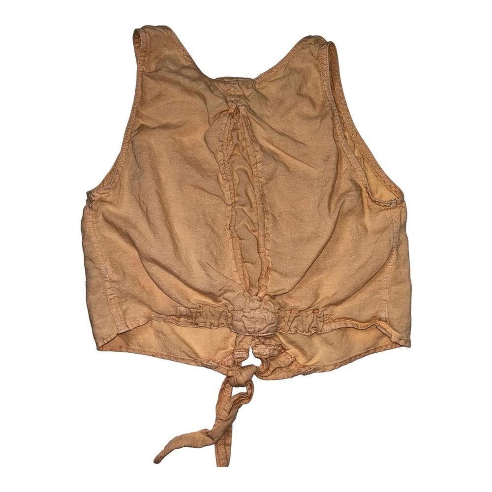 Free People Free People l Peach Button Down Linen Top Size XS Size XS / US 0-2 / IT 36-38 - 4 Thumbnail