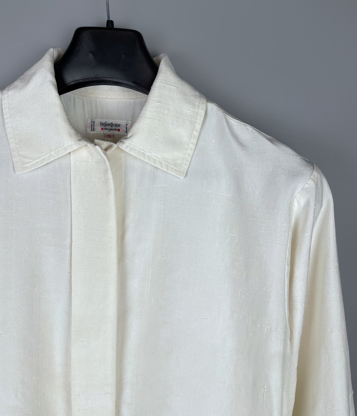 Vintage Vintage 80s Yves Saint Laurent Rive Gauche Linen Shirt Sz 38 Size S / US 4 / IT 40 - 5 Thumbnail