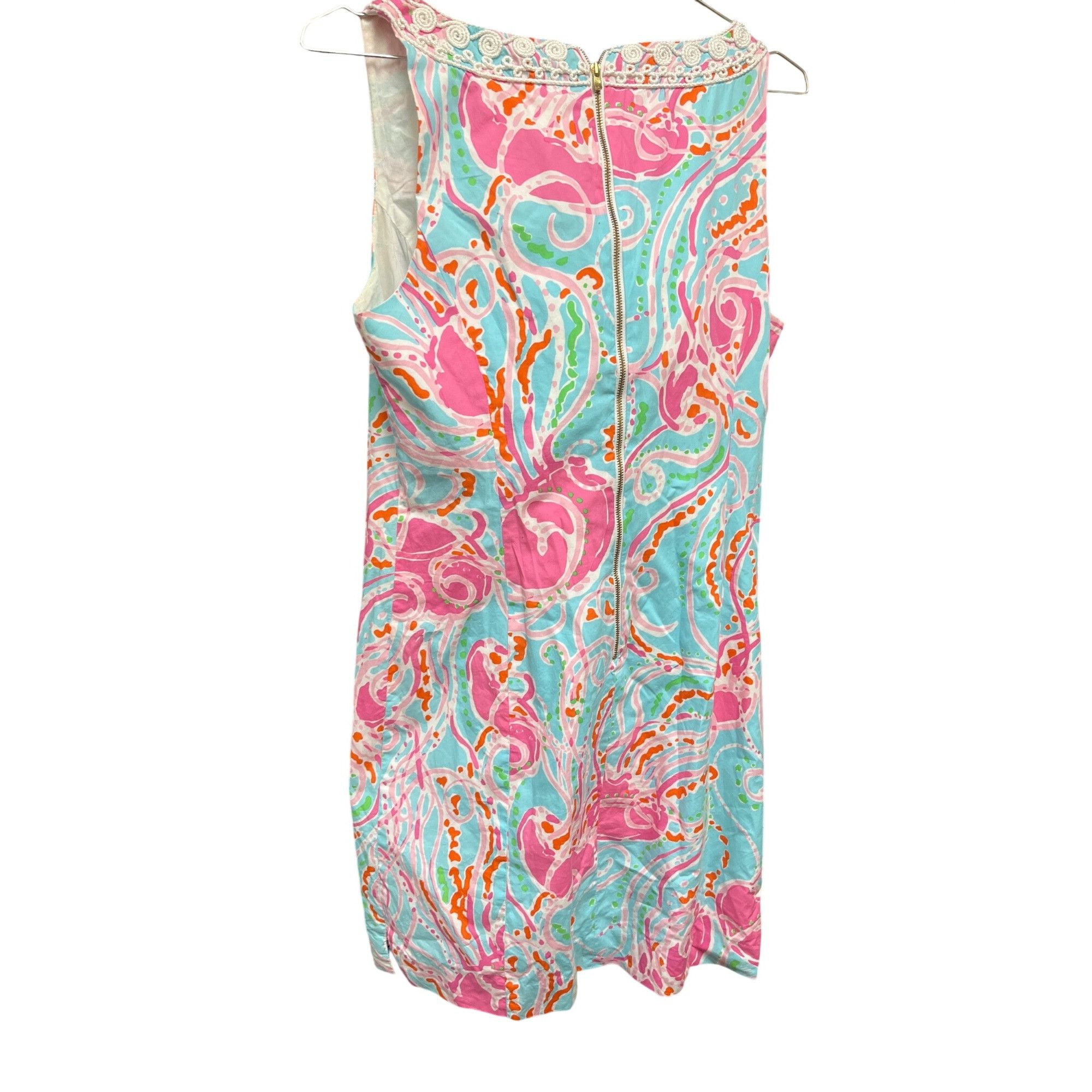 Lilly Pulitzer Lily Pulitzer wms pink aqual embroided spring summer midi dr Size M / US 6-8 / IT 42-44 - 13 Thumbnail