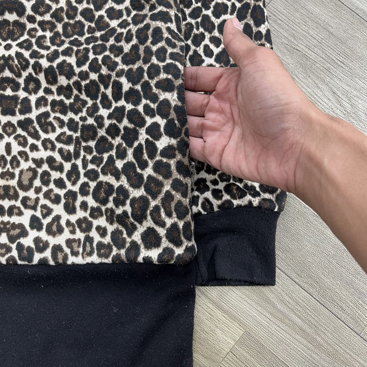 If Six Was Nine 2000s Japanese Leopard Zip Fur Hoodie Gothic Kmrii Lgb Style Size US L / EU 52-54 / 3 - 4 Thumbnail