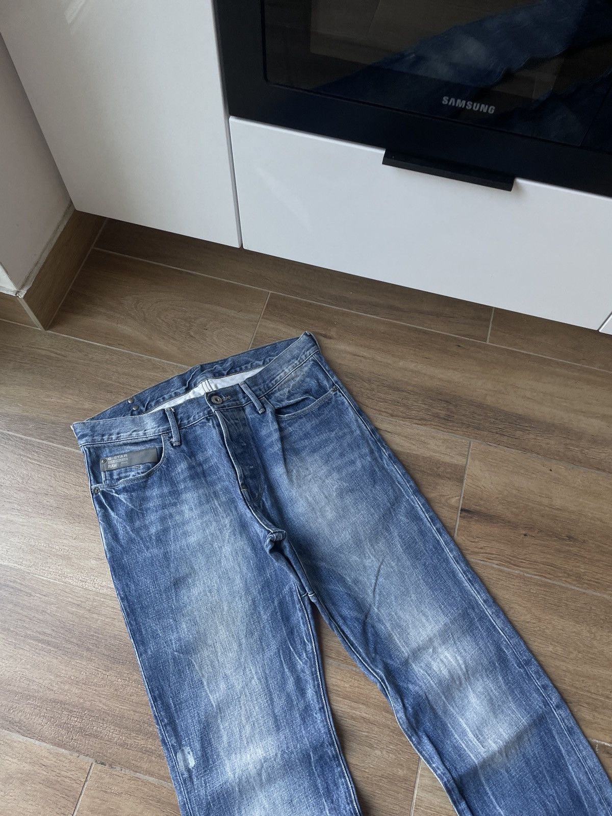 G-Star Vintage G-Star Jeans Faded Japanese Mud Washed Slim Y2K Rare Size US 32 / EU 48 - 7 Thumbnail