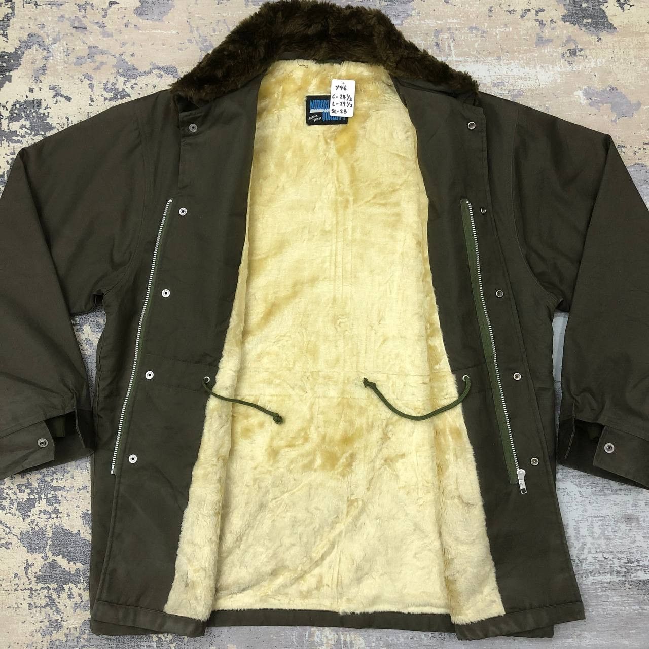 Japanese Brand Y96. VTG JAPAN MIDORI ACTIVE WEAR SHERPA ARMY WINTER JACKET Size US L / EU 52-54 / 3 - 5 Thumbnail
