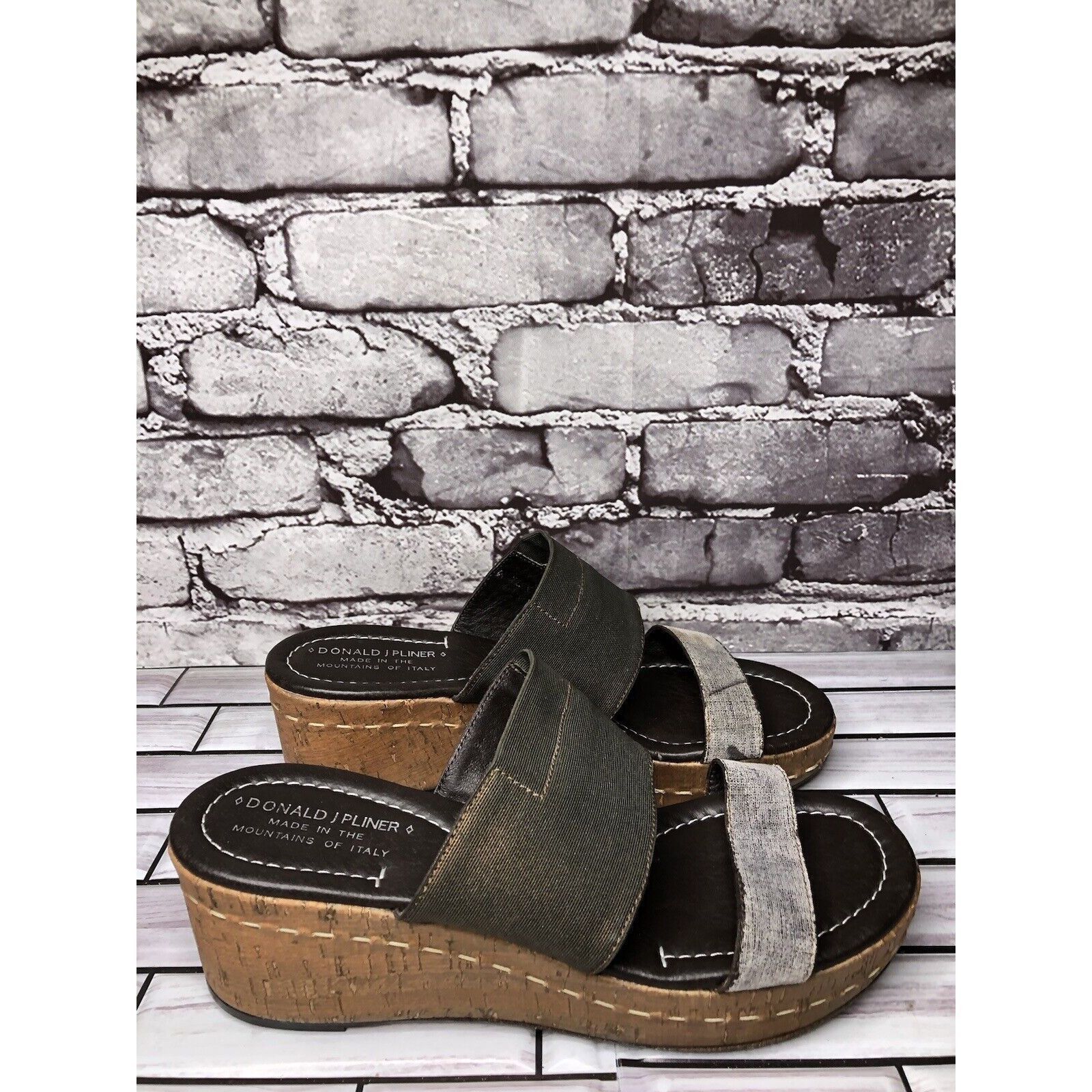 Donald Pliner Donald Pliner Shera Copper Metallic Straps Cork Wedge Sandal Size US 7.5 / IT 37.5 - 18 Thumbnail