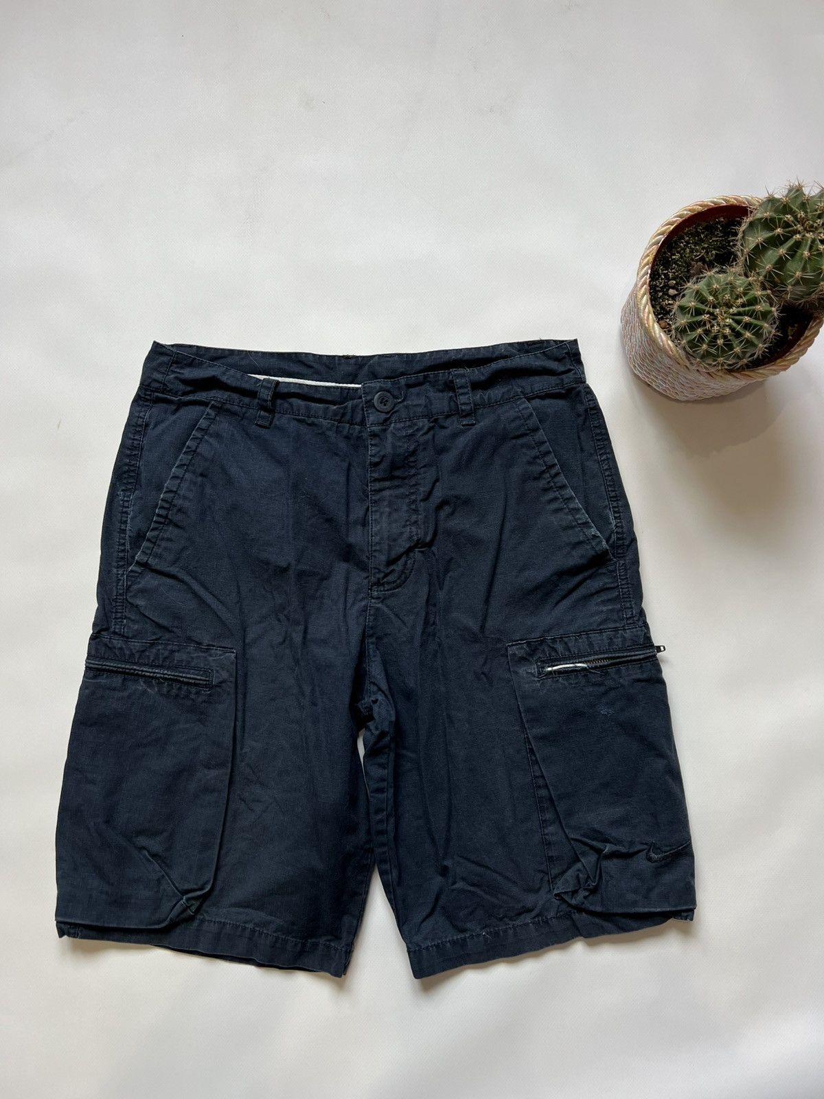 Nike Vintage Nike Blue Cargo Shorts Distressed Mens Size US 30 / EU 46 - 1 Thumbnail