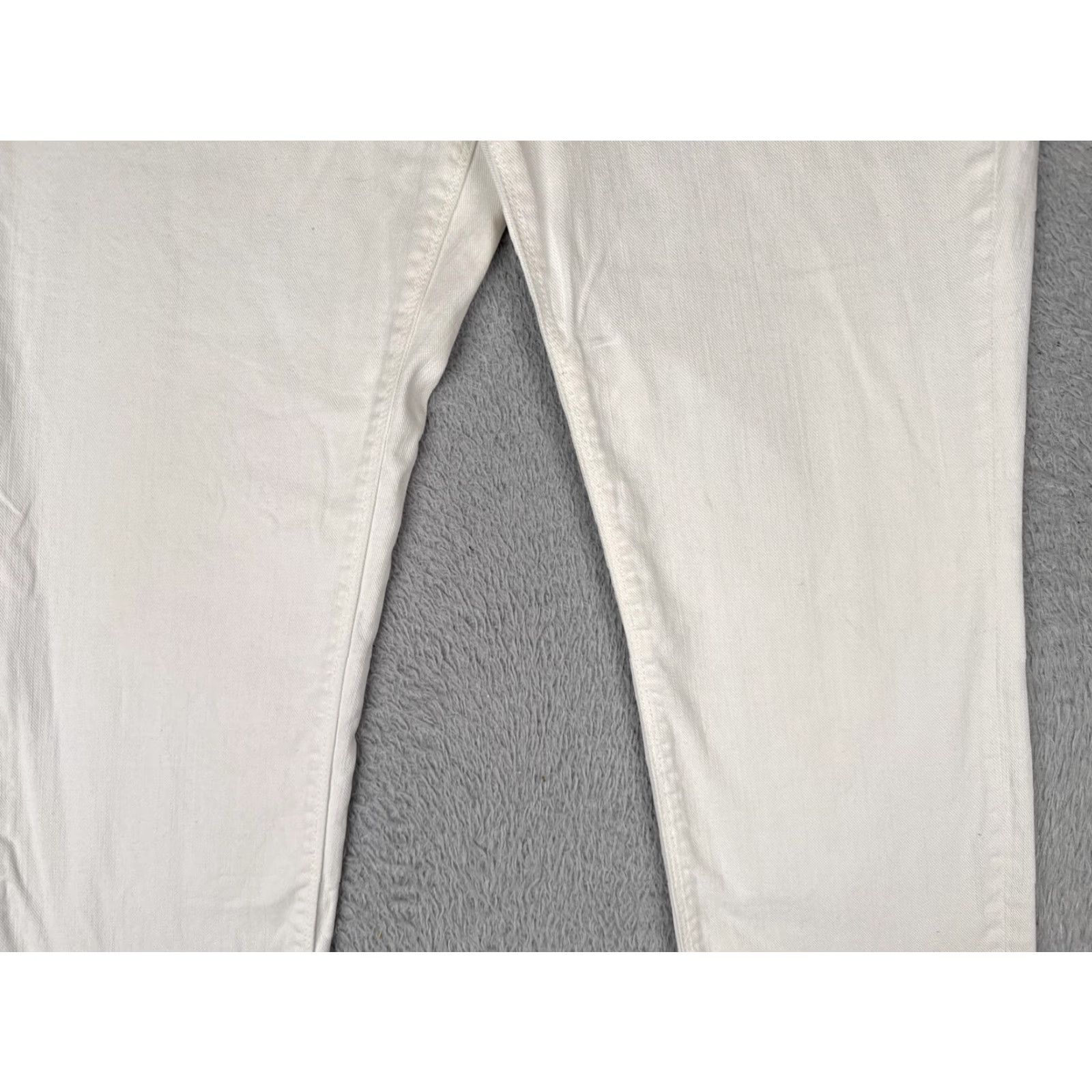 Vintage NEW YORK & COMPANY Jeans Womens 14 White Low Rise Skinny Stretch Denim Size 36" / US 14 / IT 50 - 3 Thumbnail
