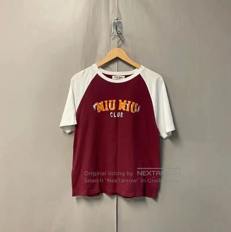 Miu Miu Miu Miu Color Block Women's T-Shirt . Size M / US 6-8 / IT 42-44 - 1 Thumbnail