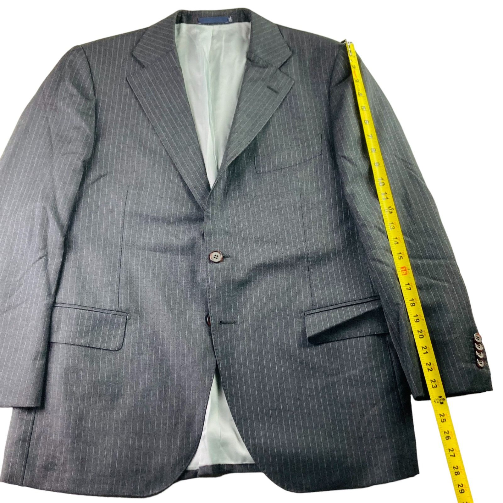 Suitsupply Suitsupply Men's Lazio Slim Super 110's Blazer/Jacket Gray P Size 46S - 7 Thumbnail