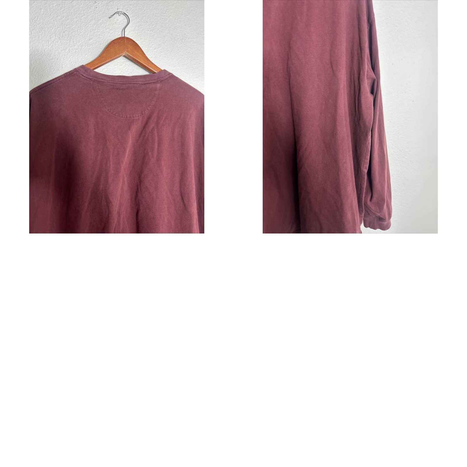 Vintage Duluth Mens XL T Shirt Long Sleeve Crew Neck Burgundy Relaxed Fit Pocket Size US XL / EU 56 / 4 - 9 Thumbnail