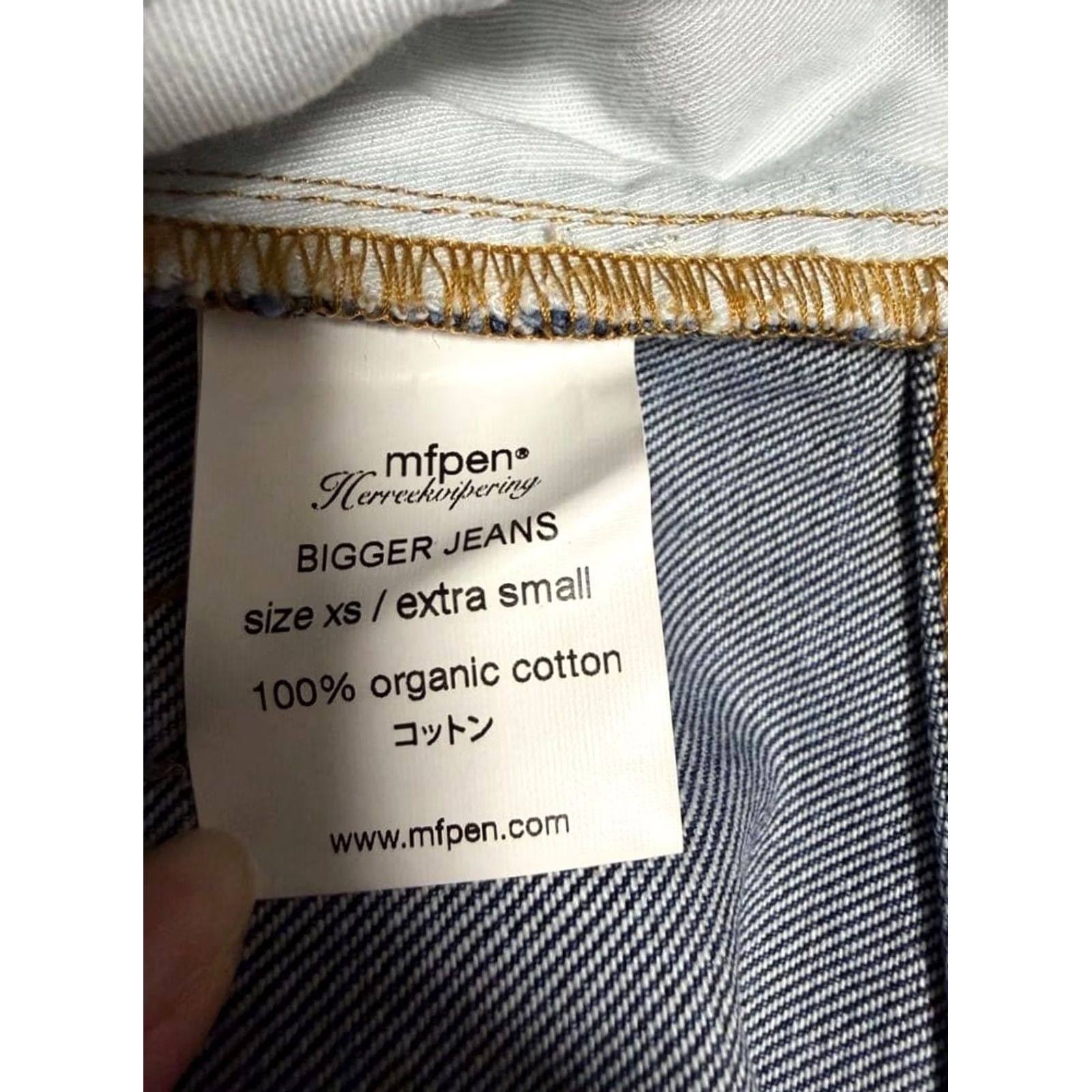 Mfpen mfpen BIG JEANS Washed Blue Denim Pants XS Jeans Men Washed Blue mfpen XS Mens Jeans Accessories Brand New Size US 27 - 4 Thumbnail
