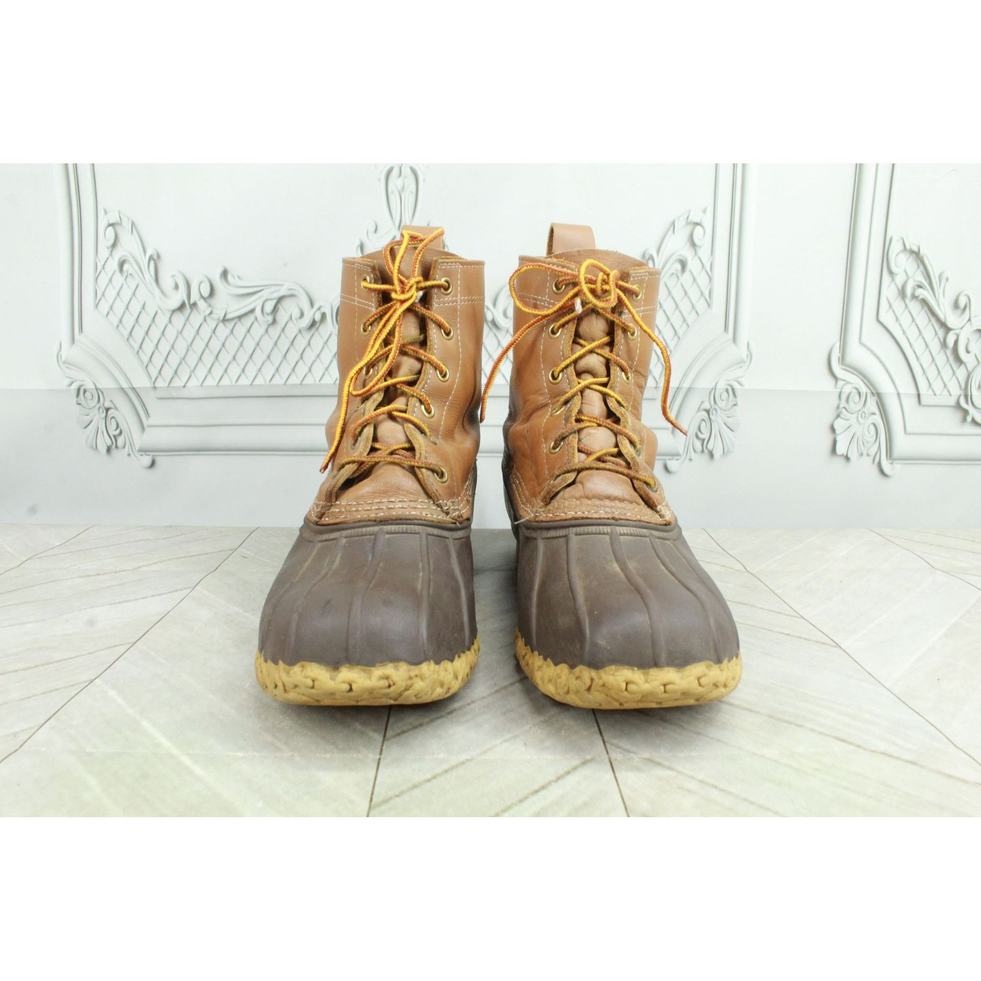 Leather LL Bean Men's Round Toe Unlined Ankle Duck Boots Size US 9 / EU 42 - 5 Thumbnail