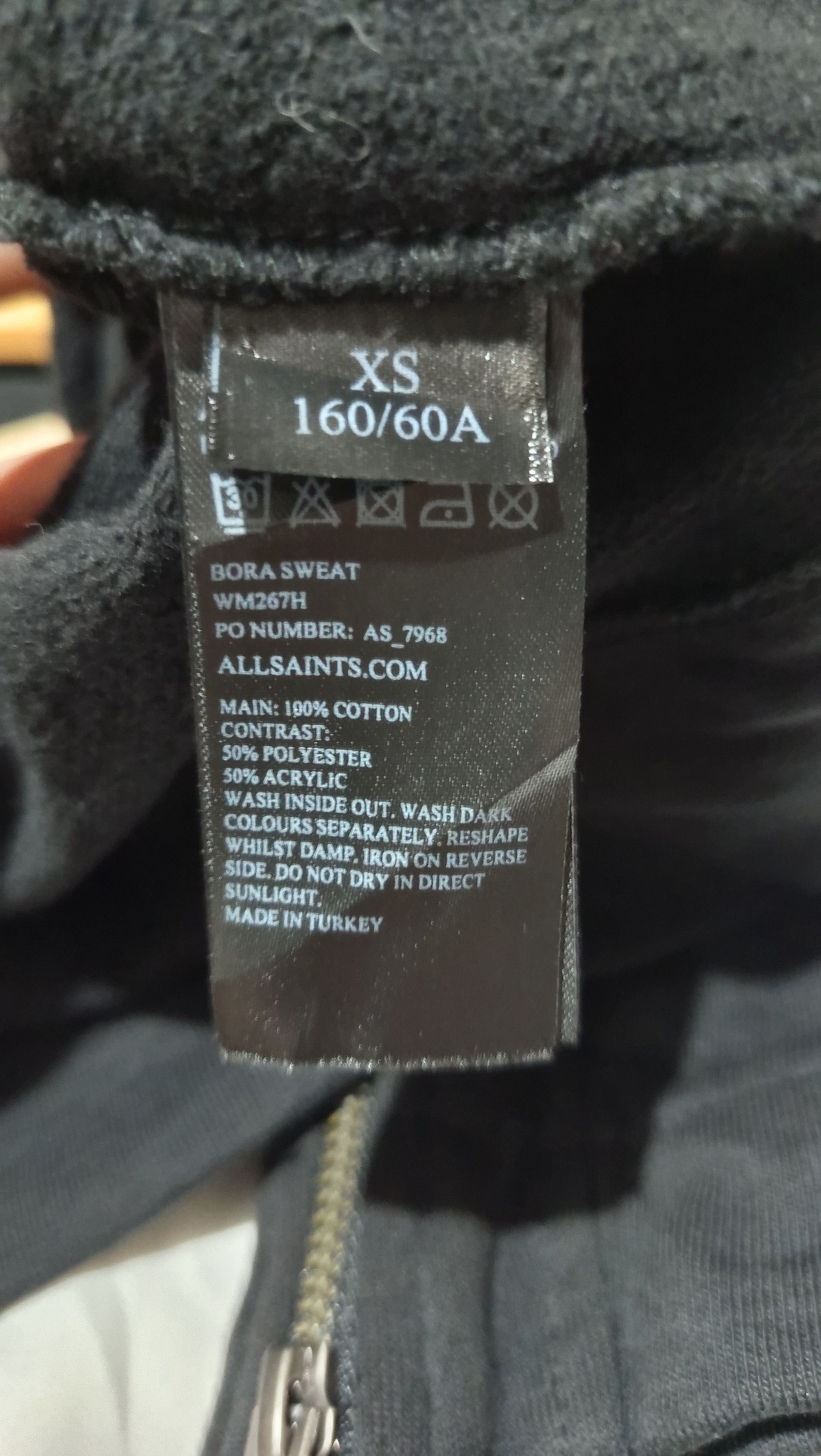 Allsaints Allsaints Bora Sweat Fleece Jacket Size XS / US 0-2 / IT 36-38 - 6 Thumbnail