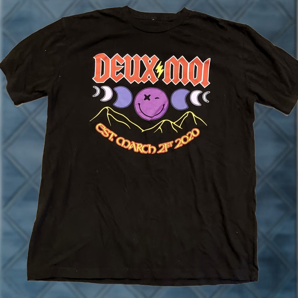 Vintage Deux Moi Shirt Mens L Black RARE Who Dine Together Tour Double Sided Men Size US L / EU 52-54 / 3 - 1 Thumbnail