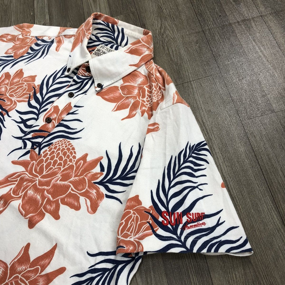 Sun Surf × Toyo Enterprises Vintage Sun Surf Hawaiian Flowers Polo Shirt Size US L / EU 52-54 / 3 - 8 Thumbnail