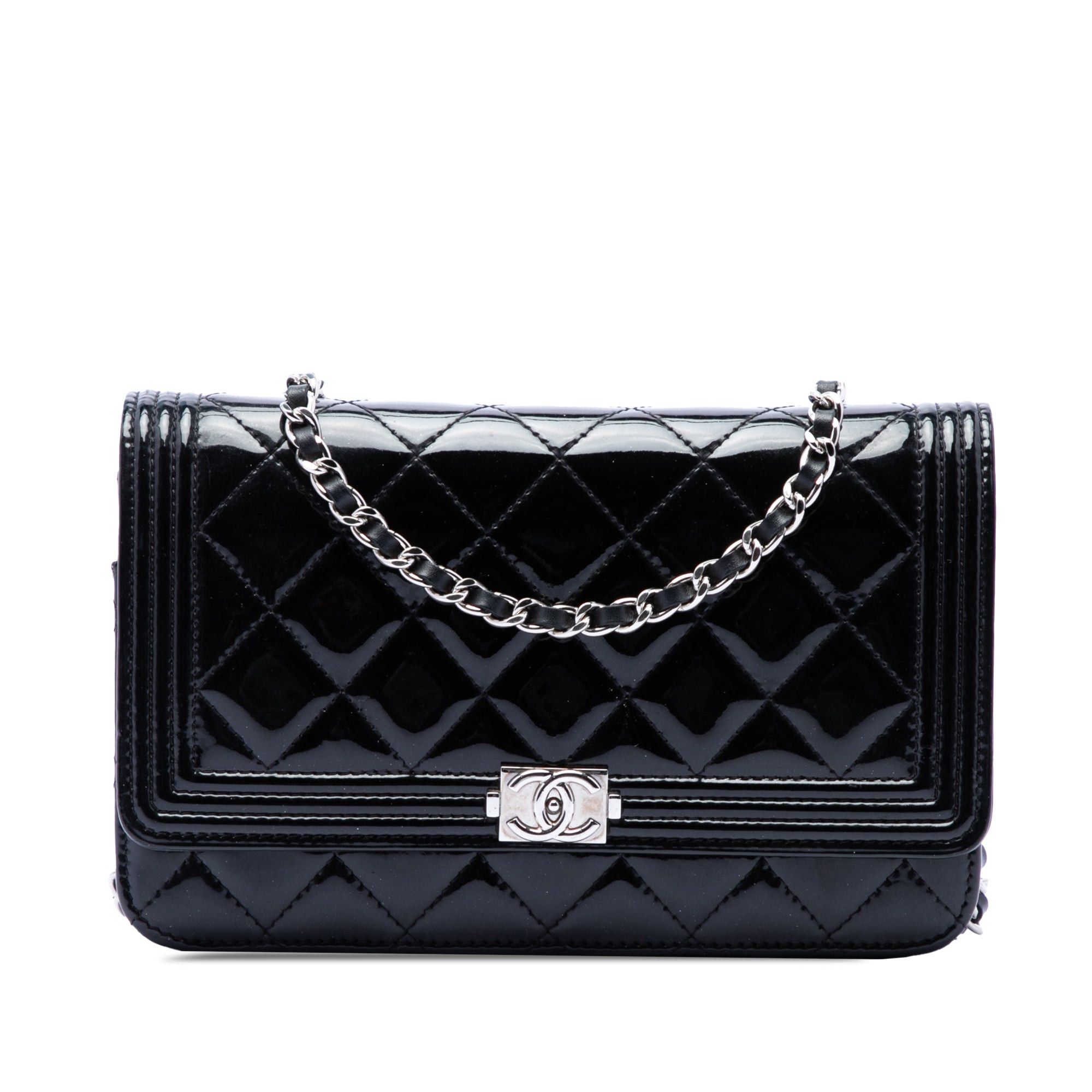 Chanel Quilted Patent Boy Wallet on Chain Size ONE SIZE - 1 Thumbnail