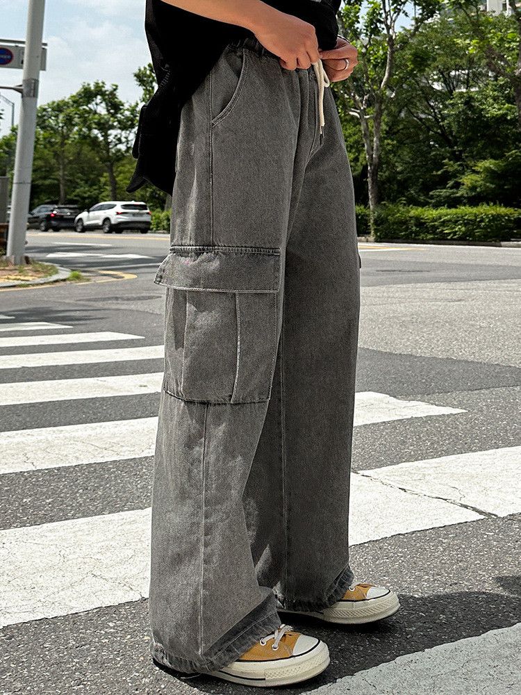 Japanese Brand × Jean Retro loose wide leg straight leg jeans Size US 32 / EU 48 - 2 Thumbnail