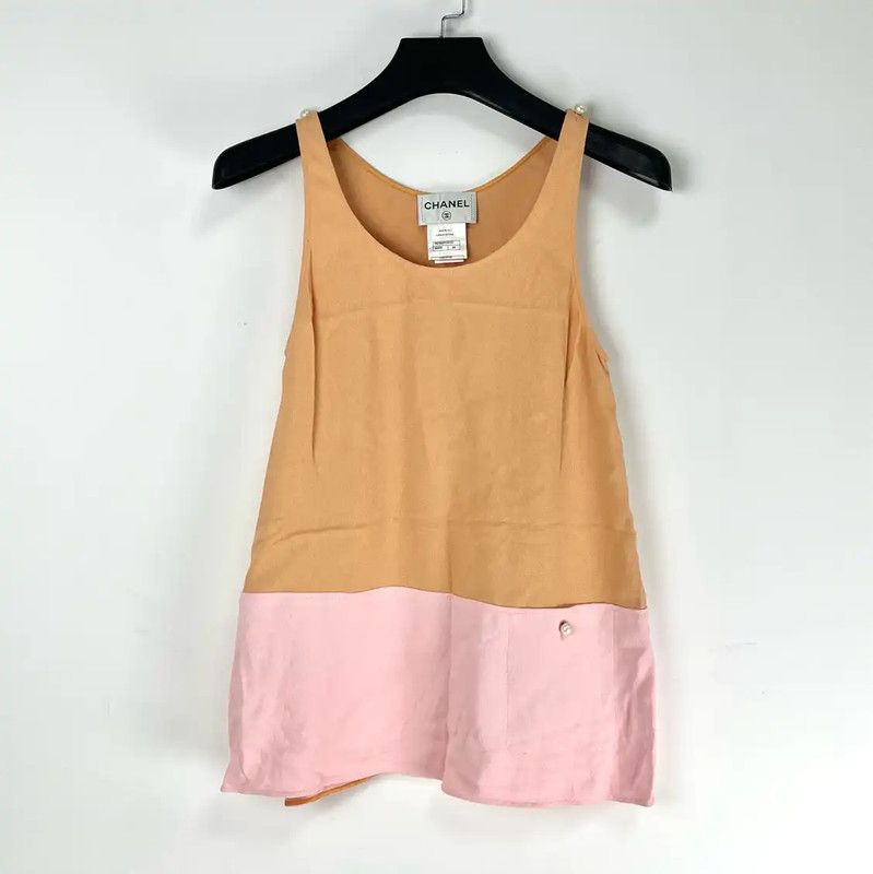 Chanel Orange Wool Women’s Pullover Sweater 0089