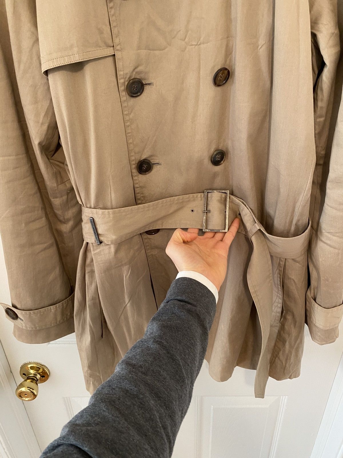 Dior Kris van assche era double breasted trench coat Size US M / EU 48-50 / 2 - 15 Thumbnail
